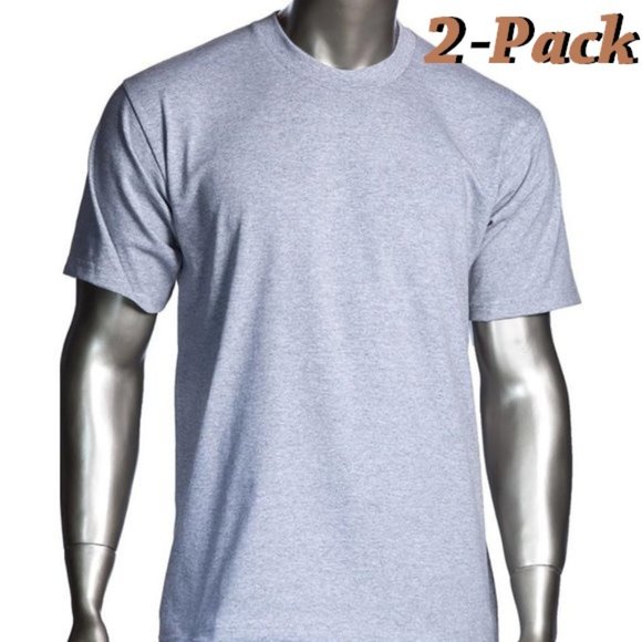 2 PACK PRO CLUB HEAVY WEIGHT CREW SHIRTS 2XL TALL - Picture 3 of 3